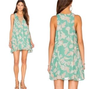 Show me your MuMu | Rancho Mirage Lace up Dress, Jade Paisley